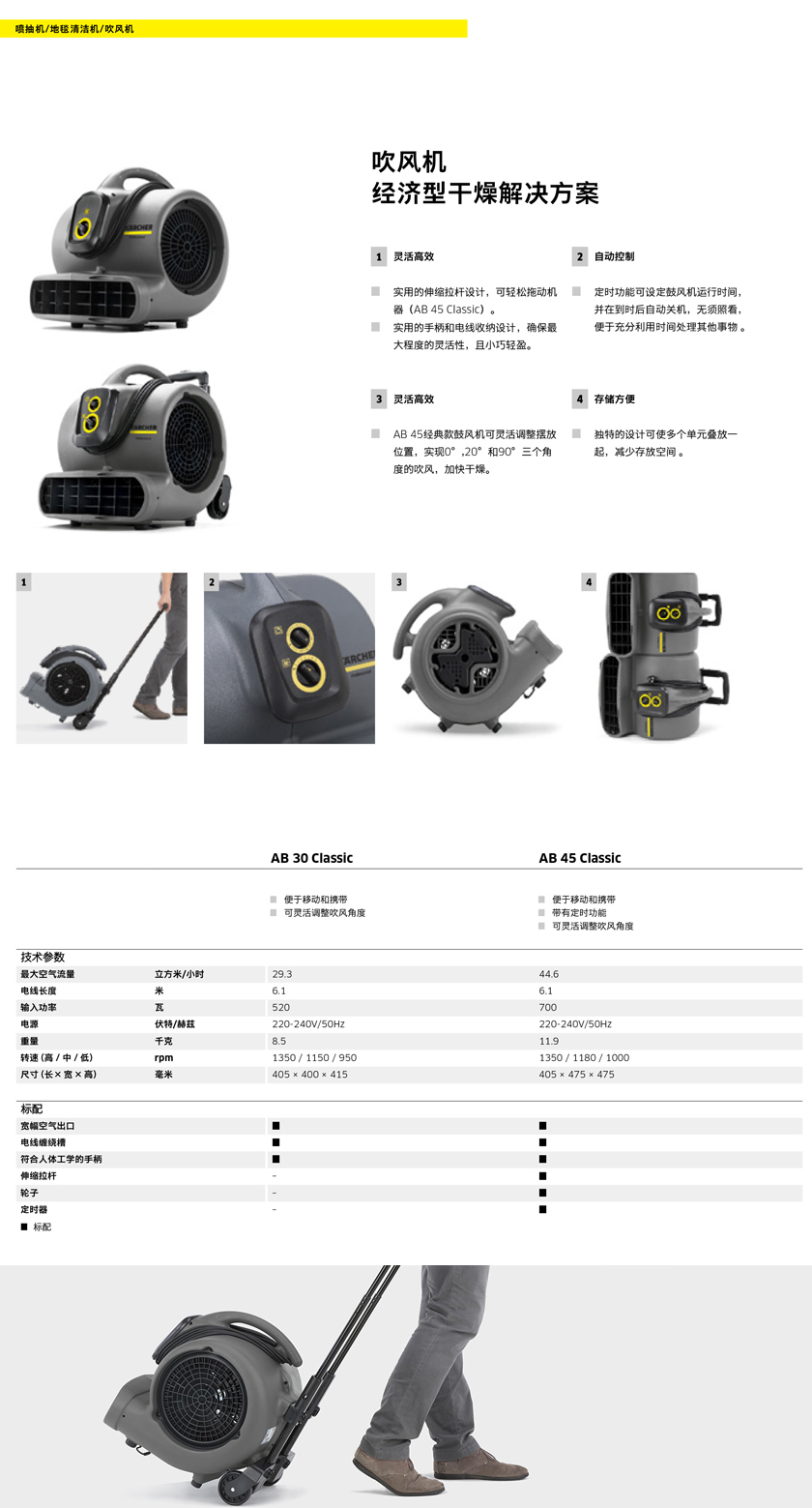 德国卡赫吹风机 AB30/AB45 Classic